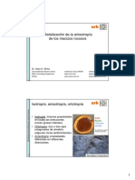 Modelización de La Anisotropía de Los Macizos Rocosos: Dr. Alejo O. Sfriso