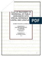 Role of Lokpal and Lokyukta in India Redressal of Public