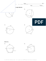 Unit 8B Test Review: Find The Measure of The Arc or Angle Indicated