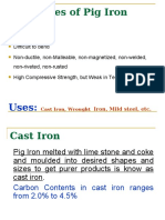 Properties of Pig Iron: Uses