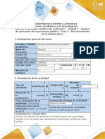 Guía de Actividades y Rúbrica de Evaluación - Unidad 2 - Campos de Aplicación de La Psicología Jurídica - Paso 2 - Reconocimiento de La Problemática