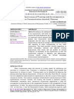 A Study On Effectiveness of Training and Development in Reliance Communication Ltd. Chennai PDF