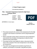 B.Tech. Project Progress Report: Progres Presentation For Final Project