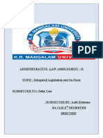 Administrative Law Assignment - Ii