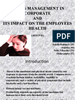 Stress Management in Corporate AND Its Impact On The Employees Health