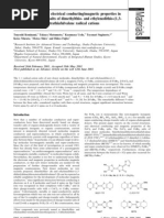 Crystal Structures and Electrical Conducting/Magnetic Properties in 1: 1 Fecl and Febr Salts of Dimethylthio-And Ethylenedithio - (1,3 - Dithiolylidene) Thioxotetrathiafulvalene Radical Cations