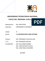 La Organización Como Sistema - 2018