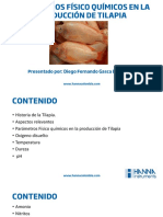 Parámetros Físico Químicos en La Producción de Tilapia