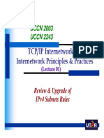 UCCN2003-2243 - Lect01 - Review Upgrade of IPv4 Subnets Rules Compatibility Mode