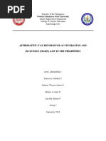 Affirmative: Tax Reform For Acceleration and Inclusion (Train) Law in The Philippines