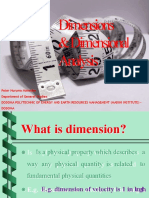 Dimensions & Dimensional Analysis