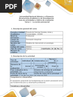 Guía de Actividades INTERVENCIÓN PSIC - Tarea 1 - La Acción Psicosocial PDF