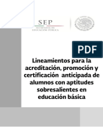 Lineamientos para La Acreditacion Promocion y Certificacion Anticipada de Alumnos PDF