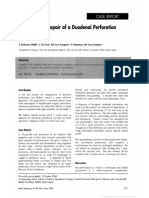 Jeiunal Patch Repair of A Duodenal Perforation: Case Report