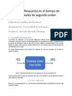 Práctica 6 - Respuesta en El Tiempo de Sistemas Lineales de Segundo Orden