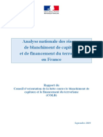 Analyse Nationale Des Risques LCB FT en France Septembre 2019