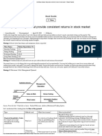 Identifying Strategies That Provide Consistent Returns in Stock Market - Sharad Chandak