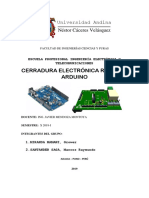 Informe de Cerradura Electronica PDF