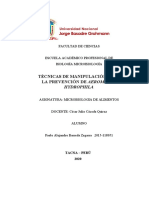 Técnicas de Manipulación para La Prevención de Aeromonas Hydrophila