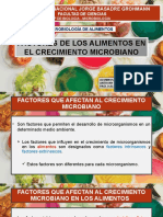 Factores Intrinsecos de Los Alimentos en El Desarrollo de Microorganismos