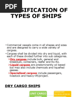 Classification of Types of Ships