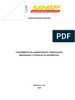 Projeto Integrado Multidisciplinar: Fundamentos Da Administração