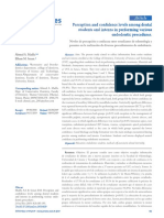 Perception and Confidence Levels Among Dental and Interns in Performing Various Endodontic Procedures