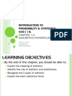 CHAP1.0 - STA116 - Descriptive Statistics - Introduction