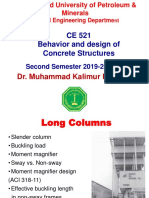 CE 521 Behavior and Design of Concrete Structures: Dr. Muhammad Kalimur Rahman