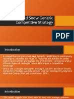 Miles and Snow Generic Competitive Strategy