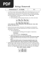 Biology Homework: Abdulrahman Y. Al-Malki 3/1