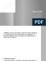 Fallacies: Submitted By: Apalla, Arvin J. Lizada, Ryan Danyl R. Torneros, Paul Adriane T