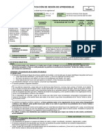 Planificación de Sesión de Aprendizaje: 1º Trimestre