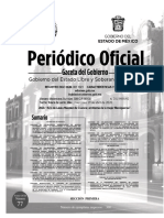 Gaceta Del Gobierno Edomex Del 29 de Abril