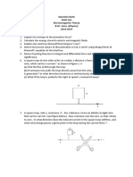 Question Bank PHM 505 Electromagnetic Theory B.SC. Hons. (Physics) 2018 - 2019