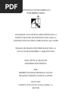 Análisis de Voltaje de Flameo Crítico (CFO) A Estructuras Del Estándar 66-E-2001 para La Construcción de Líneas Aéreas de El Salvador PDF