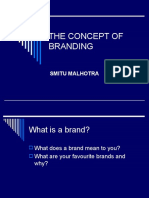 The Concept of Branding: Smitu Malhotra