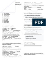 Present Continuous - Worksheet