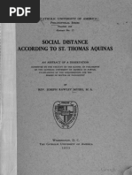 Social Distance According To St. Thomas Aquinas - J. Rawley Myers