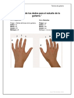 Nombres de Los Dedos para El Estudio de La Guitarra PDF