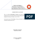 Certification: Pablo Borbonmain Ii, Alangilan Batangas City WWW - Batstate-U.Edu - PH Tel. No. (043) 425-0139 Loc. 118