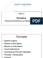 General Linguistics - Week 2 Lecture