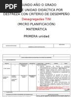 Pud (Micro Curricular) Matemática Segundo Desagregado