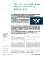 Allogeneic Stem Cell Transplant For Acute Myeloid Leukemia: Evolution of An Effective Strategy in India