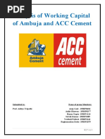 Analysis of Working Capital of Ambuja and ACC Cement Final Report