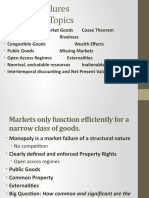 Market Failures Outline of Topics