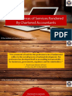 Different Areas of Services Rendered by CAs