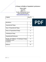 Impact of Technological Changes On Healthcare Organization