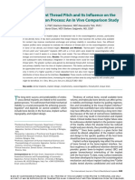 Dental Implant Thread Pitch and Its Influence On The Osseointegration Process - An in Vivo Comparison Study