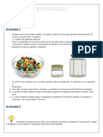 Actividades de Matemática para Cuadernillo 3